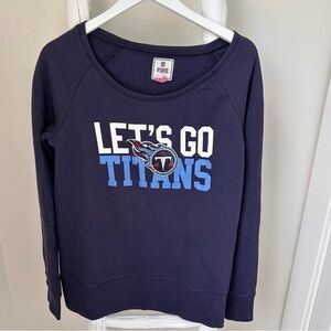 PINK Victoria’s Secret NFL Tennessee Titans Blue Pullover Sweatshirt SZ Large